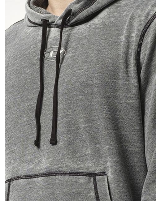DIESEL Gray S-Ginn Hoodie for men