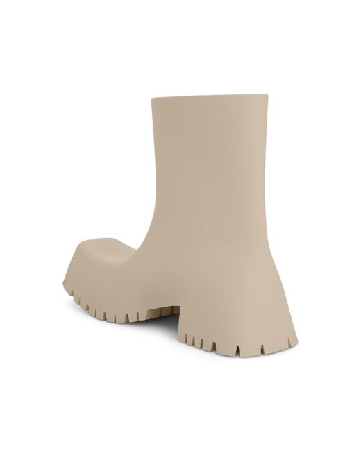 Balenciaga Natural Trooper Rubber Low Boots, , 100% Thermoplastic Polyurethane