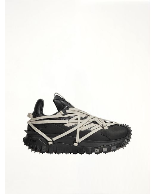Rick Owens Black X Moncler Trail Grip Megalace Sneaker for men