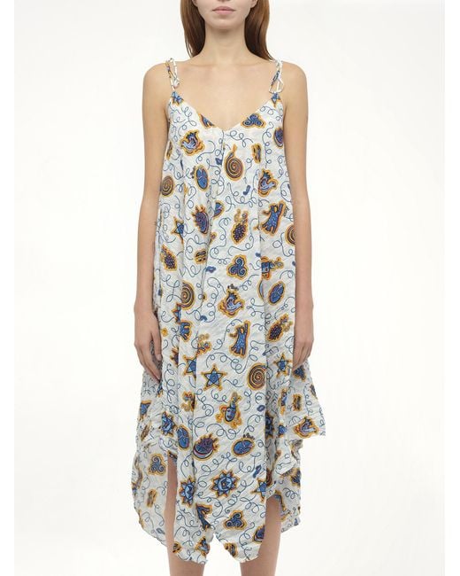 Loewe White X Paula Prt Strappy Dress