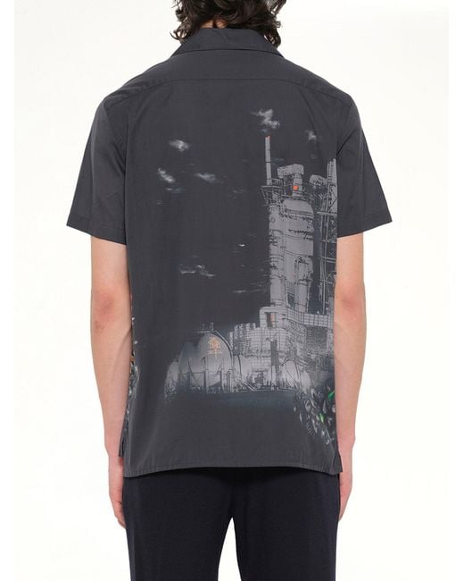 Lanvin Gray Bowling Shirt for men