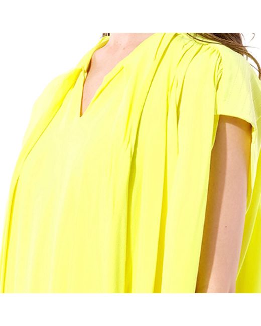 Balenciaga Yellow Crepe Dress