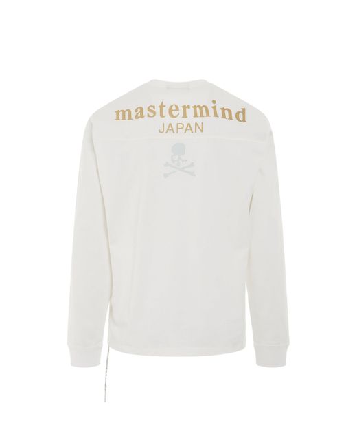 Mastermind Japan White Mountain Long Sleeve T-Shirt, , 100% Cotton, Size: Large for men