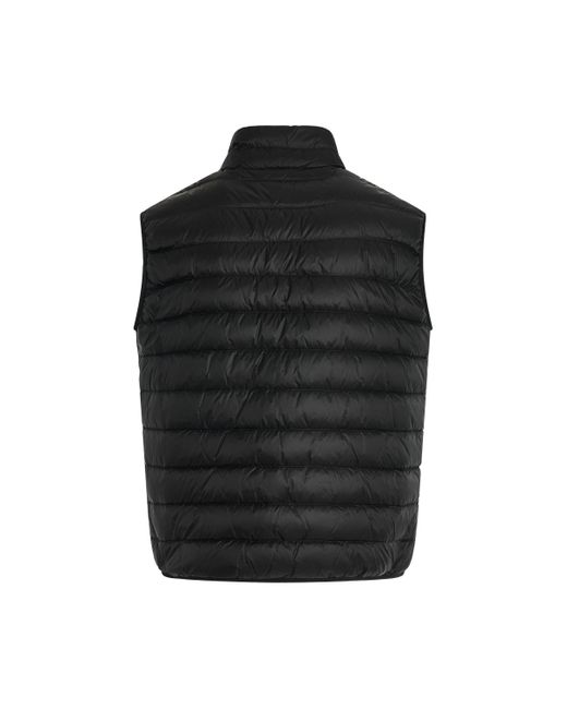 Palm Angels Black Classic Logo 100 Gr Vest, /Off, 100% Polyamide, Size: Large for men