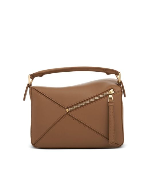 Loewe Brown Small Puzzle Bag, , 100% Cotton