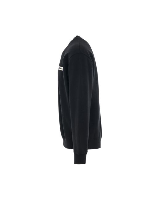 Jacquemus Blue Gros Grain Logo Sweatshirt, Long Sleeves, , 100% Cotton, Size: Large for men