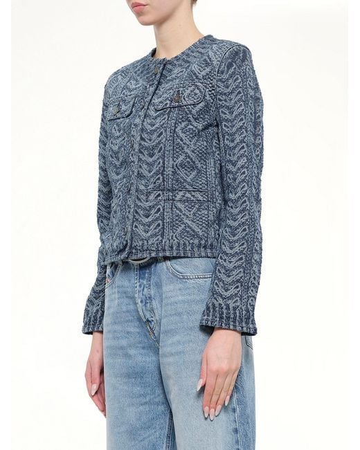 DIESEL Blue De-Grafy-S2 Denim Jacket