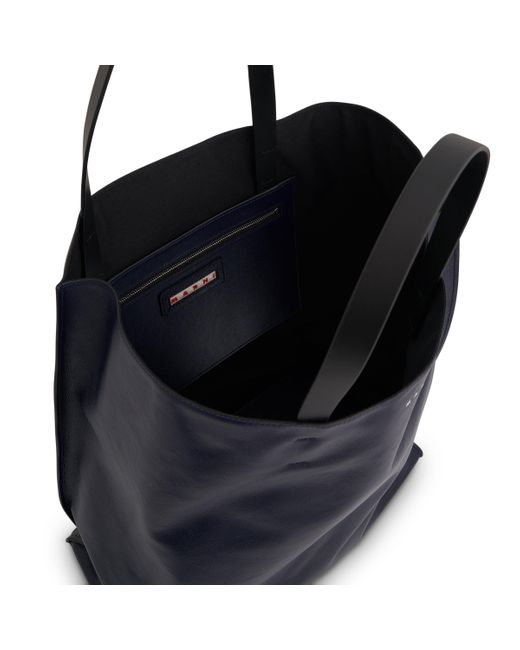 Marni Museo Soft Large Tote Bag In Navy Blue/black for Men | Lyst