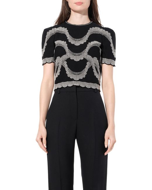 McQueen Black Short Sleeve Top