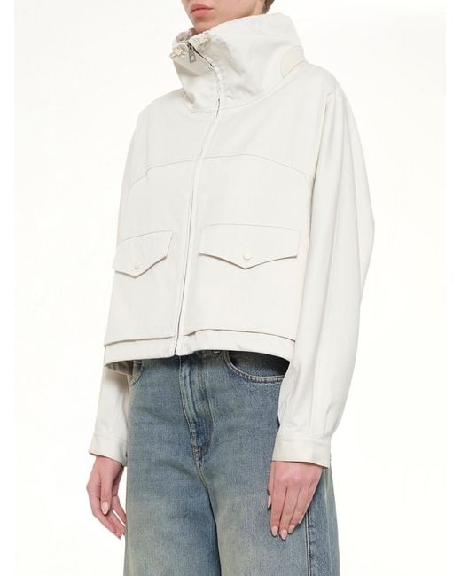 Loewe White Cotton Silk Garbadine Jacket