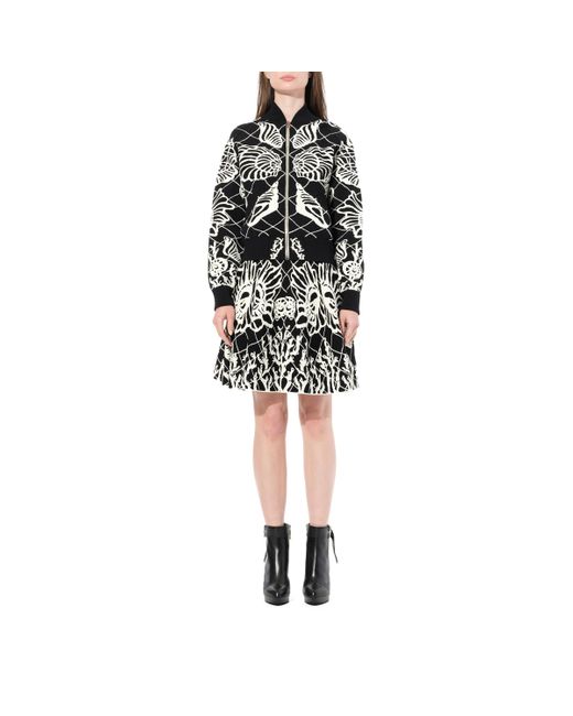 Alexander McQueen Black Jacquard Mini Skirt
