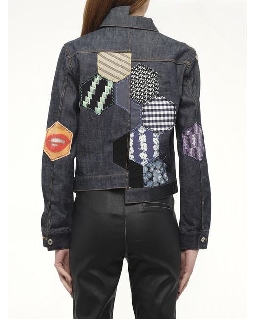 Loewe Gray Patch Denim Jacket