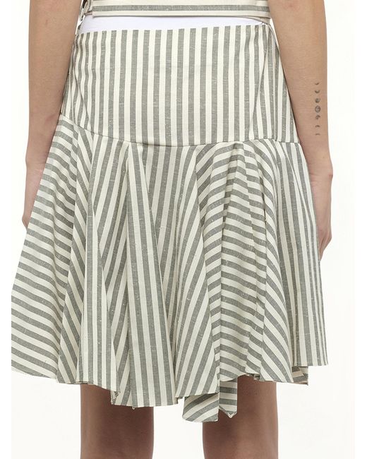 Loewe Multicolor Stripe Skater Skirt