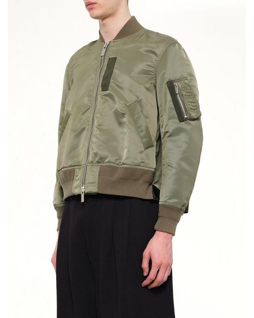 Sacai Gray Classic Nylon Twill Blouson for men