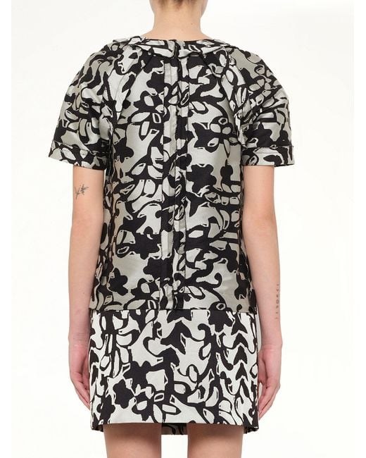 Lanvin Black Print Top