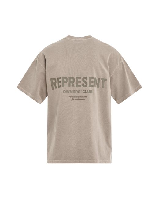 Represent Natural New Owners Club T-Shirt, Short Sleeves, , 100% Cotton, Size: Large for men