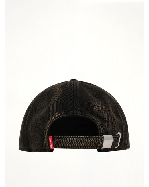 DIESEL Black C-Run-Wash Cap for men