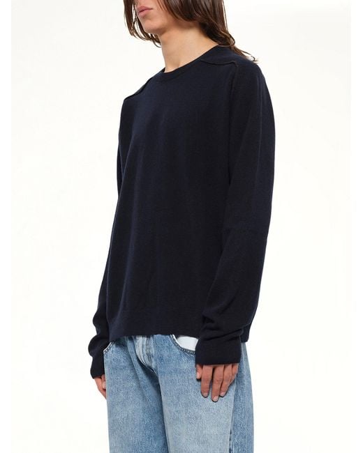Maison Margiela Black Lambswool Sweater for men