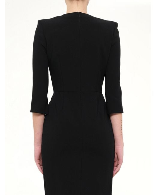 McQueen Black Crepe Dress