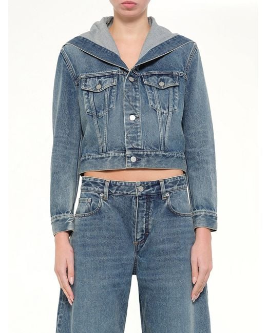 Alaïa Blue Trucker Denim Jacket