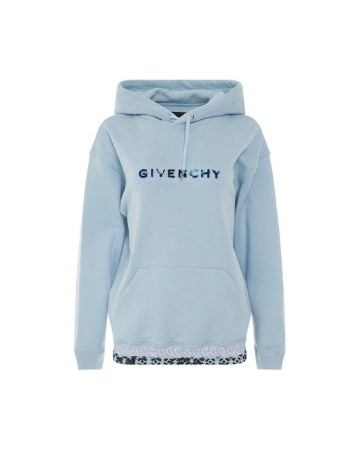 Givenchy Synthetic Regular Fit Hoodie In Light Blue | Lyst