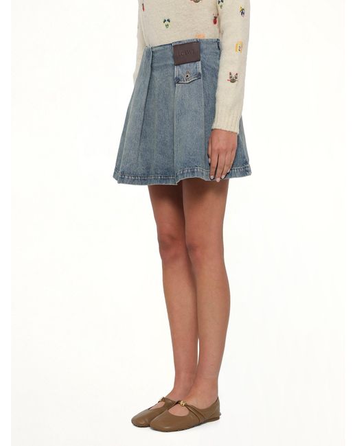 Loewe Blue Mini Skirt