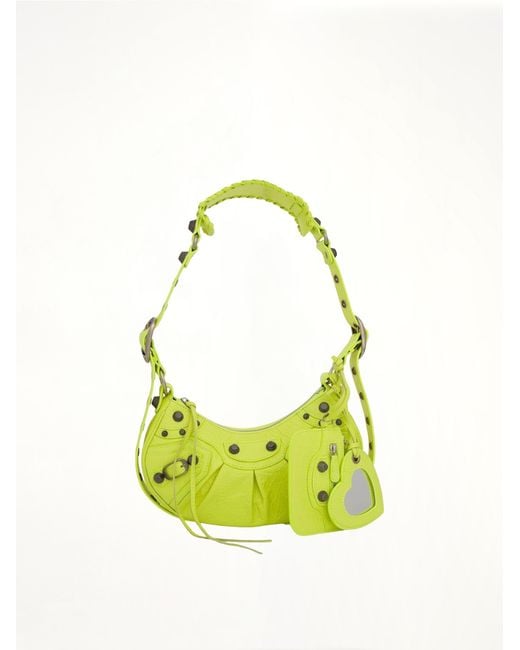 Balenciaga Yellow Le Cagole Shoulder Bag Xs, 100% Lambskin