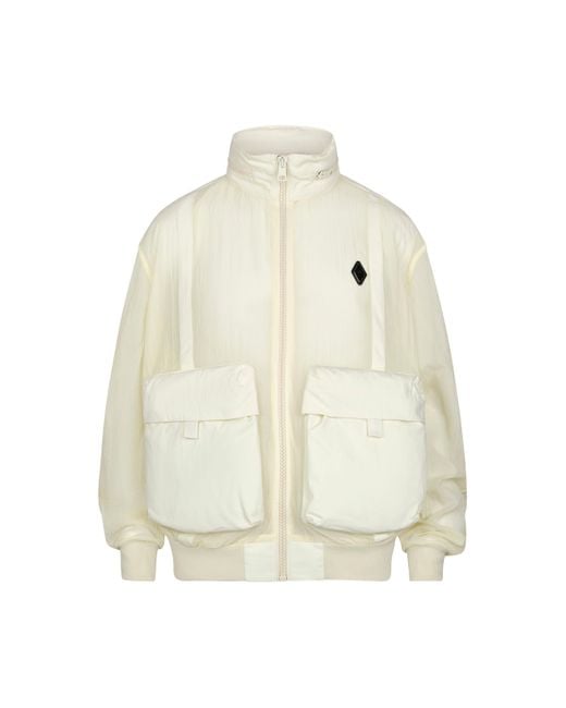 A_COLD_WALL* White Filament Bomber Jacket, , 100% Nylon, Size: Medium for men