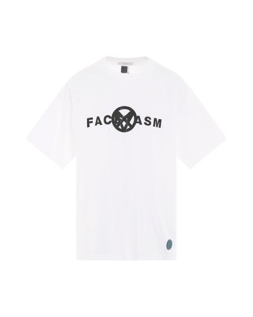 Facetasm White Anarchy Big T-Shirt, Round Neck, Short Sleeves, , 100% Cotton for men