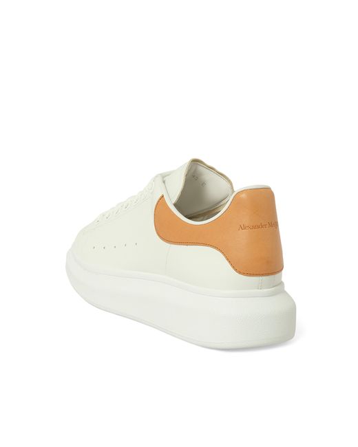 Alexander McQueen White Larry Oversized Sneakers, 100% Calf Leather for men