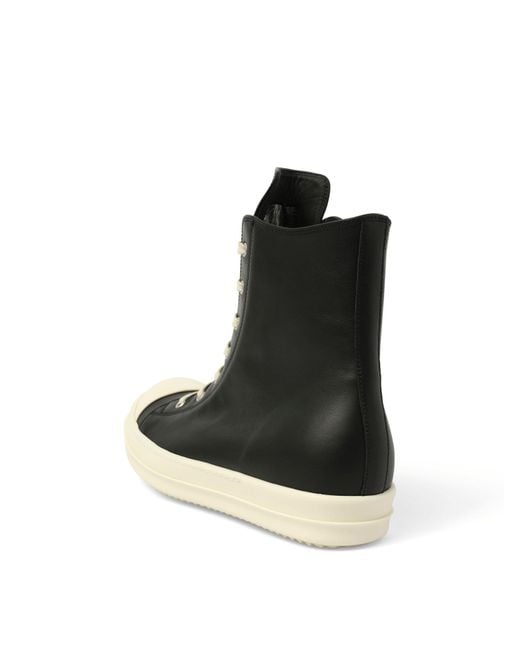 Rick Owens Black Sneaks Sneakers, 100% Calf Leather for men