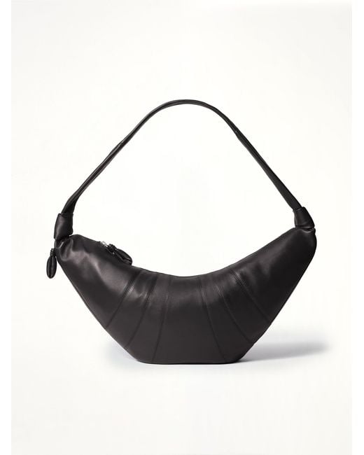 Lemaire Black Croissant Large Soft Nappa Leather Bag