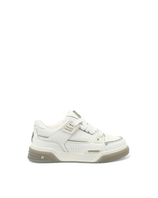 Represent White Studio Sneakers, 100% Leather for men