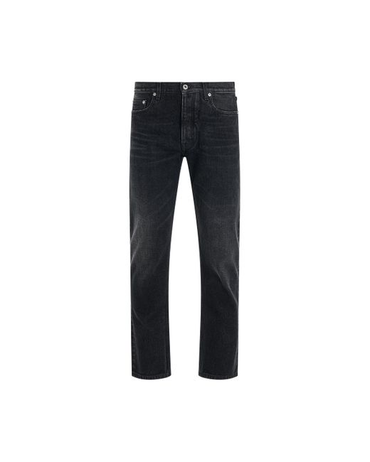 Off-White c/o Virgil Abloh Black Off- Arrow Tab Tapered Vintage Jeans, , 100% Cotton for men