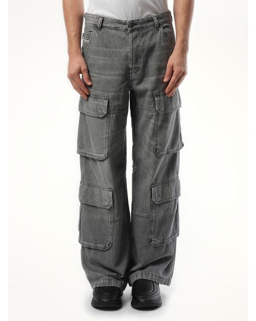 DIESEL Gray D-Touch Cargo Pants for men