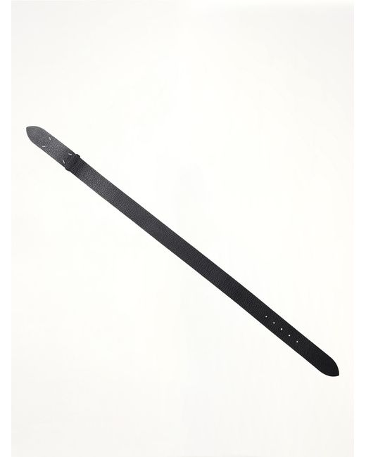 Maison Margiela Black Four Stiches Belt 45 for men