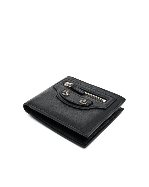 Balenciaga Black Le Cagole Square Fold Wallet, , 100% Calf Leather for men