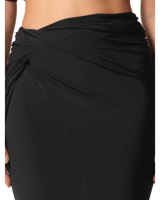 Jacquemus Black La Mini Jupe Drapeado