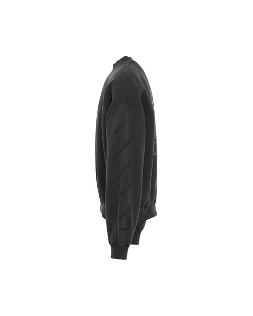 Off-White c/o Virgil Abloh Black Off- St Matthew Oversize Sweatshirt, Long Sleeves, , 100% Cotton, Size: Medium for men