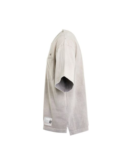 Maison Mihara Yasuhiro Natural Sun Faded T-Shirt, Round Neck, Short Sleeves, , 100% Cotton for men