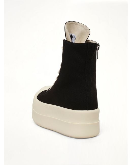 Rick Owens Black Overdyed Denim Megabumper Sneaks for men