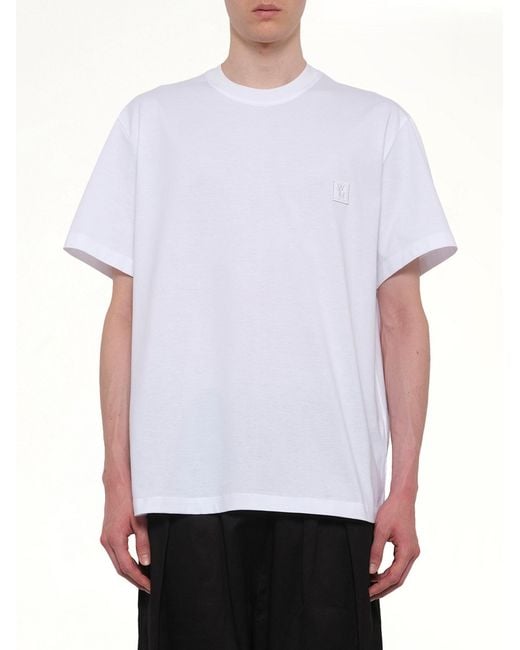 Wooyoungmi White Logo T-Shirt for men
