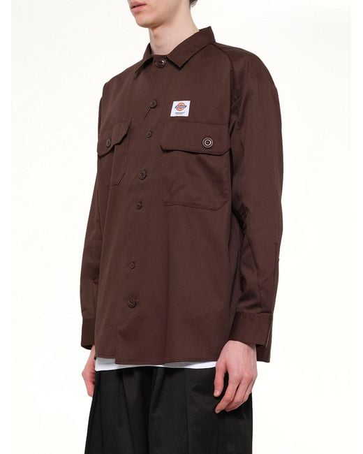 Undercover Brown Dickies X Uc Ls Shirt for men