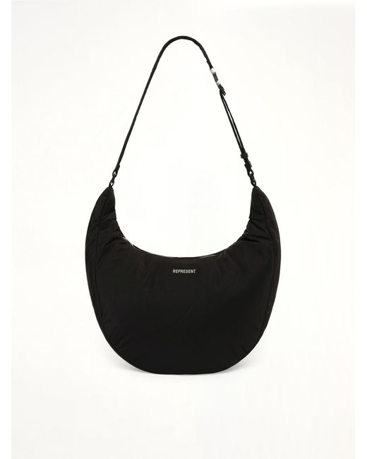 Represent Black Padded Sling Bag for men