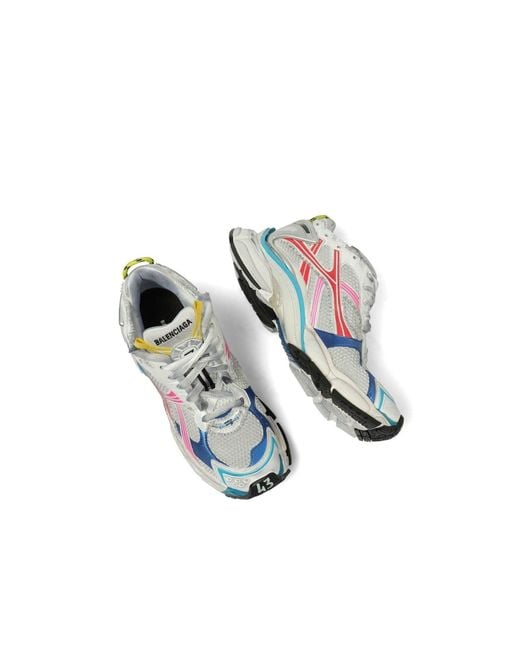 Balenciaga Blue Runner Metallic Sneakers, 100% Fabric for men