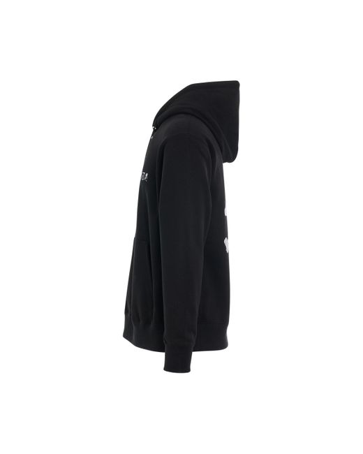 Mastermind Japan Black Rubbed Logo Hoodie, Long Sleeves, , 100% Cotton, Size: Medium for men