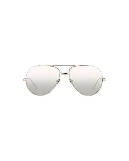 Linda Farrow White Platinum Lfl128C12Sun Sunglasses