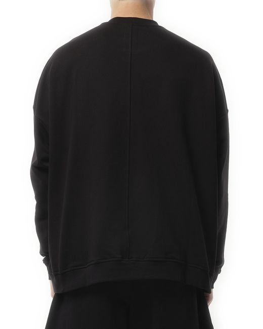 Rick Owens Black X Champion X Drkshdw Jumbo Sweatshirt, 100% Cotton, Size: Small for men