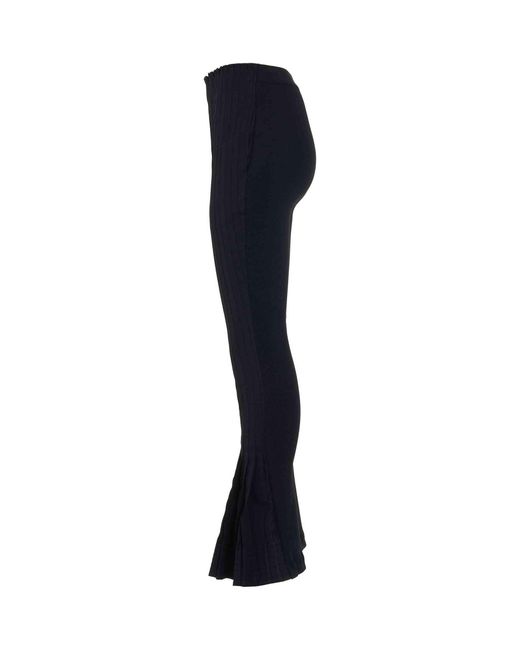 Sacai Black Cotton Gabardine Pleated Pants