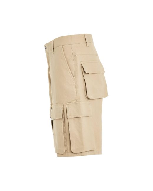 Represent Natural Baggy Cotton Cargo Shorts, , 100% Cotton, Size: Medium for men